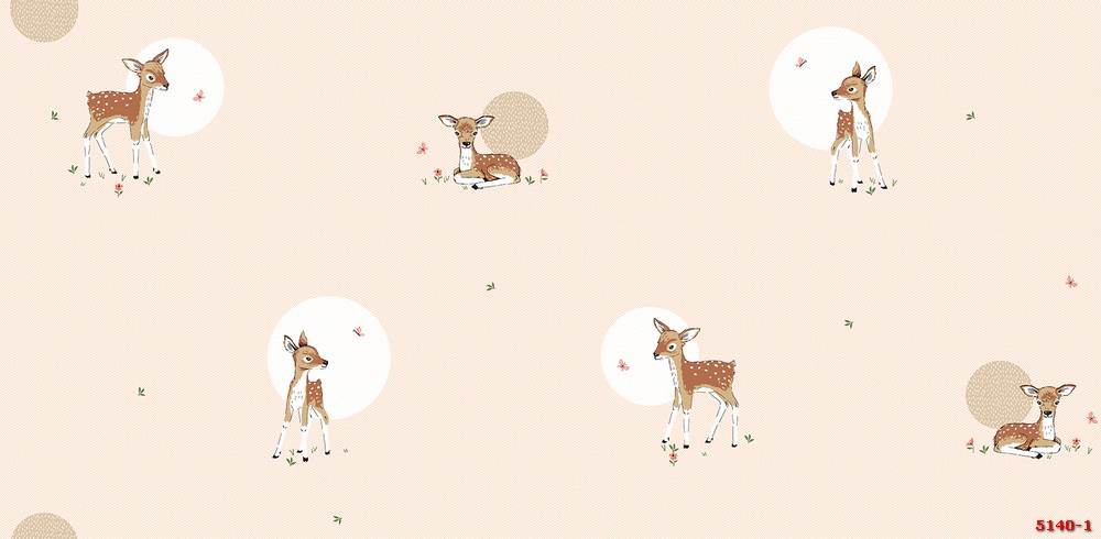 Giấy dán tường chú nai dễ thương 5140-1